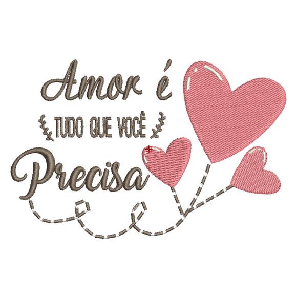 Matrizes de Bordados Frases O Amor é...