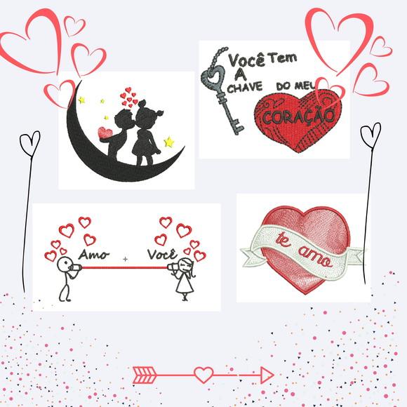 Matrizes de Bordados Love - Kit com 150 matrizes