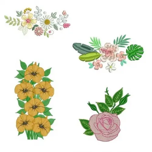 120 Matrizes Bordado Florais