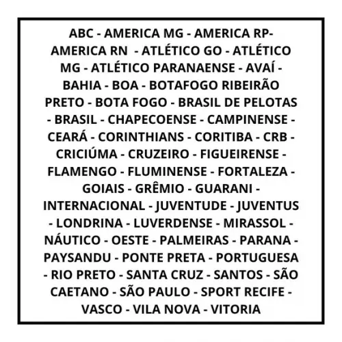 106 Matrizes de Bordados de Times para Mascaras