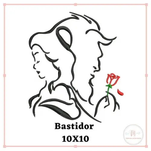 Matriz Bordado A Bela e a Fera