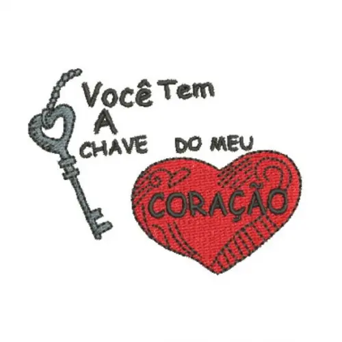 Matriz Bordado - Você Tem a Chave do Meu Coração