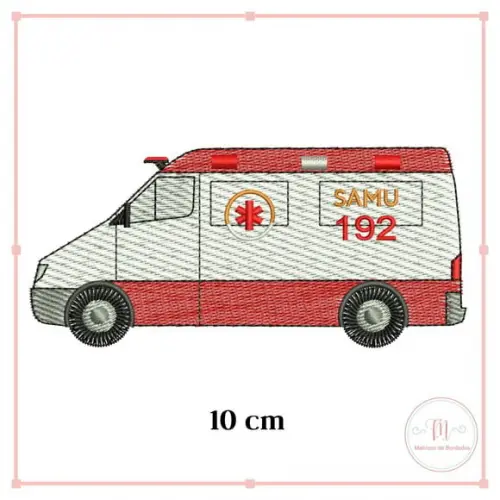 Matriz Bordado Ambulância Samu