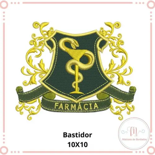 Matriz Bordado Brasão Farmácia