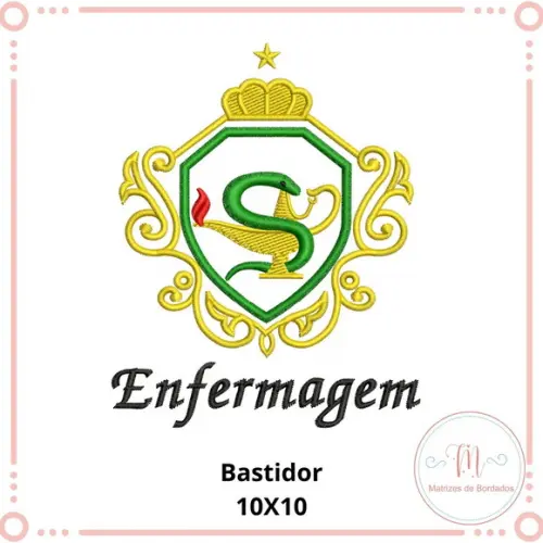 Matriz Bordado Brasão Enfermagem