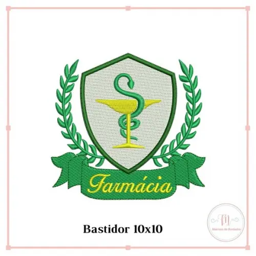 Matriz Bordado Brasão Farmácia