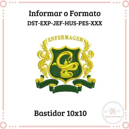 Matriz Bordado Brasão Enfermagem