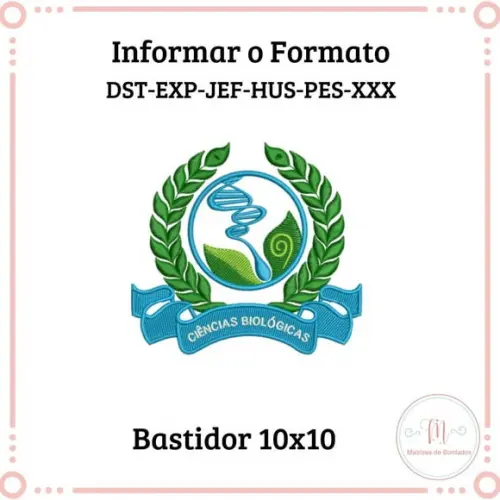 Matriz Bordado Brasão Ciências Biológicas