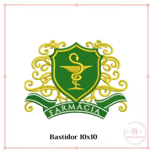 Matriz Bordado Brasão Farmácia