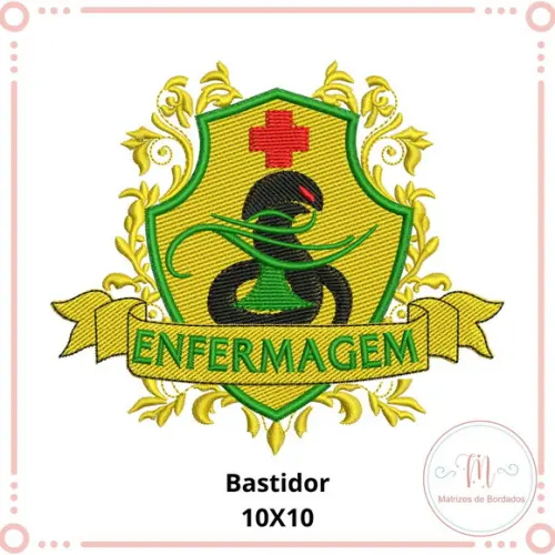 Matriz Bordado Brasão Enfermagem