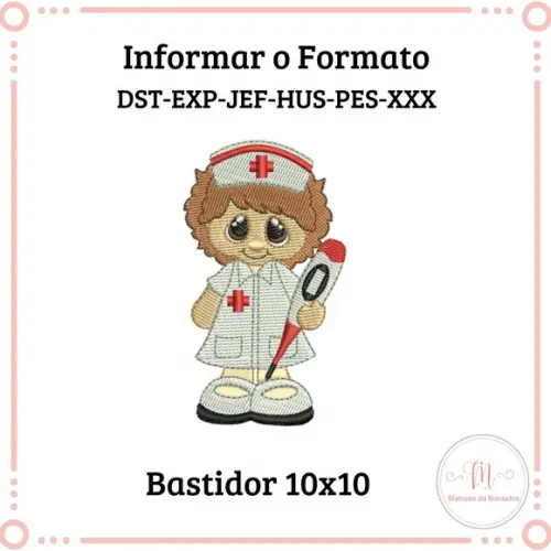 Matriz Bordado Enfermeira