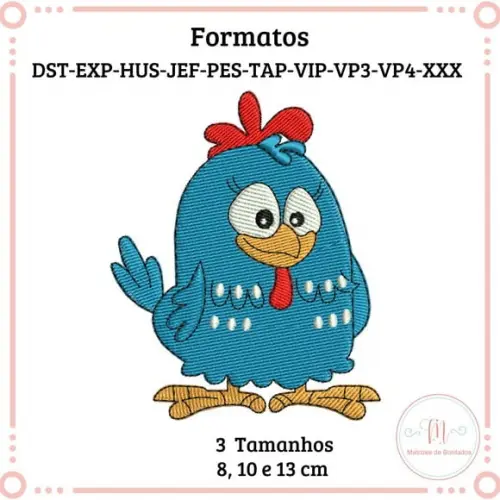Matriz Bordado Galinha Pintadinha