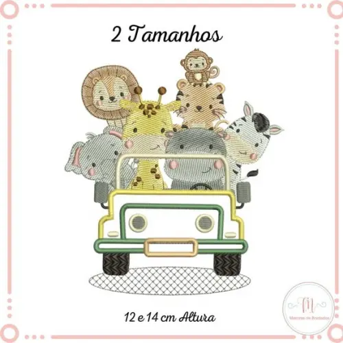 Matriz Bordado Jipe Safari (Aplique)