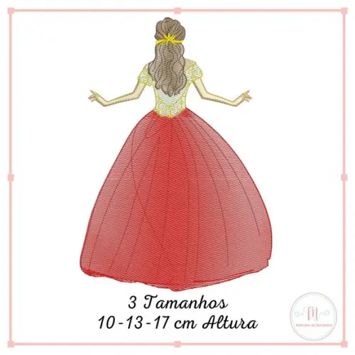 Matriz Bordado Menina de Costa