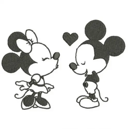 Matriz Bordado Mickey e Minnie Contorno 3
