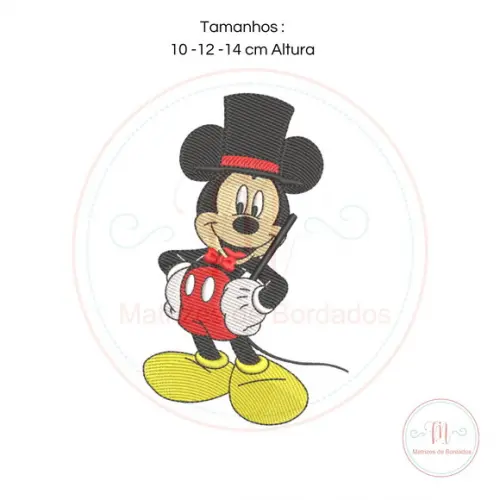 Matriz Bordado Mickey Cartola (magico)