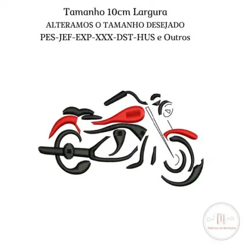 Matriz Bordado Moto Estilizada