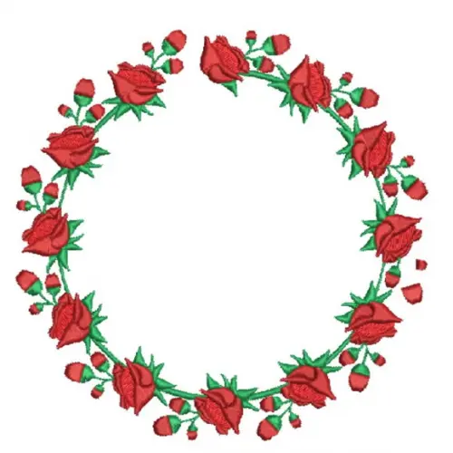 Matriz Bordado Moldura de Rosas 03
