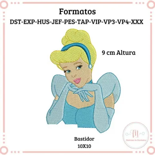 Matriz Bordado Princesa - Cinderela
