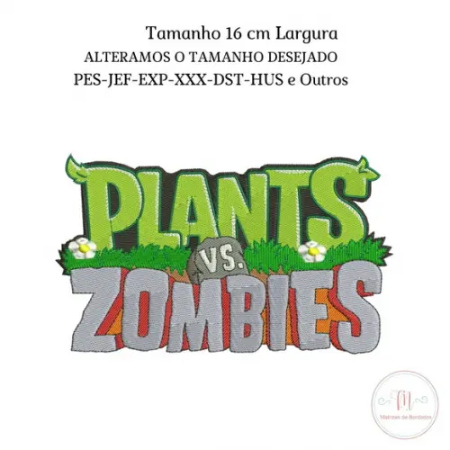 Matriz Bordado Plantas VS Zombies