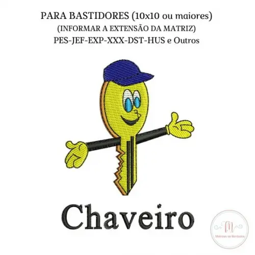 Matriz Bordado Profissão Chaveiro