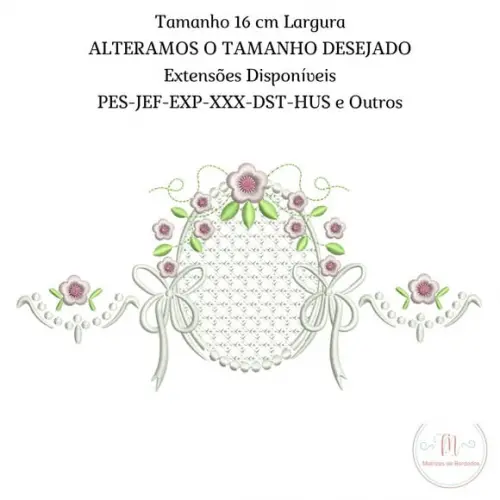 Matriz Bordado Ramagem Florais