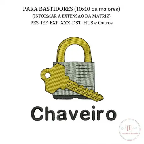 Matriz Bordado Profissão Chaveiro