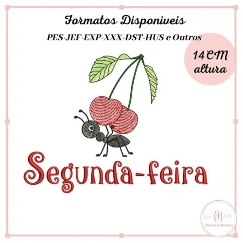 Matriz Bordado Semanina Formiga