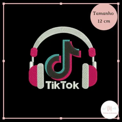 Matriz Bordado Tik Tok Fone