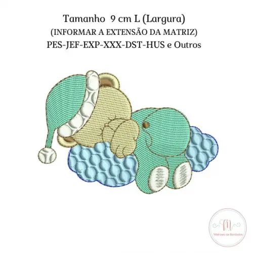 Matriz Bordado Urso Dormindo