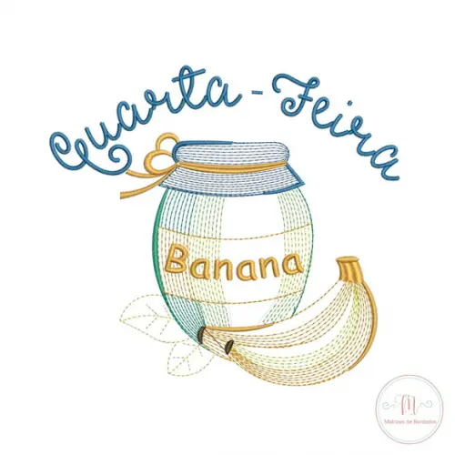 Matriz de Bordado - Semaninha Potes de Doces de Frutas