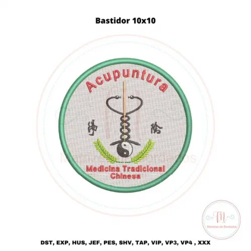 Matriz de Bordado Acupuntura Medicina Tradicional Chinesa