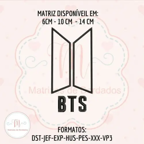 Matriz de Bordado Aplique BTS