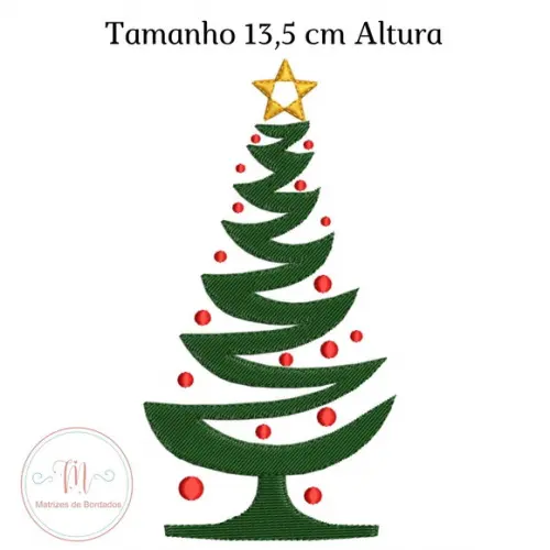 Matriz de Bordado Árvore de Natal