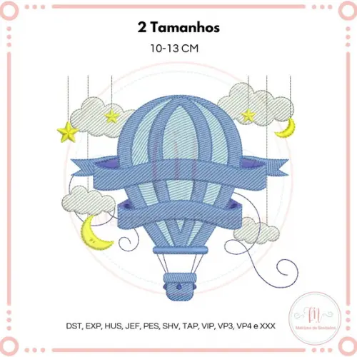 Matriz de Bordado Balão no Céu