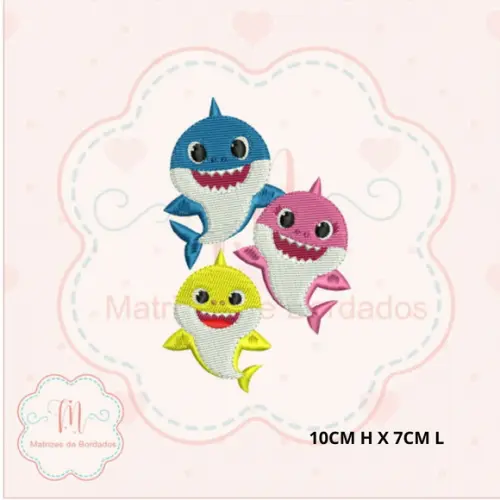 Matriz de Bordado Baby Shark