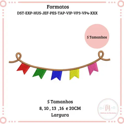 Matriz de Bordado Bandeiras de São João