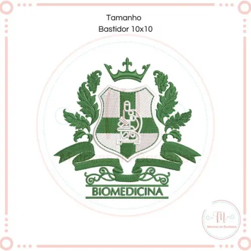 Matriz de Bordado Brasão Biomedicina