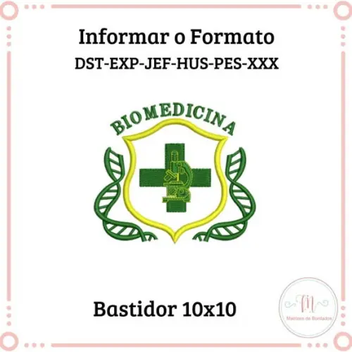 Matriz de Bordado Brasão Biomedicina