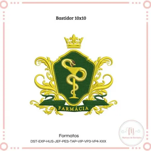Matriz de Bordado Brasão Farmácia