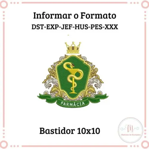 Matriz de Bordado Brasão Farmácia