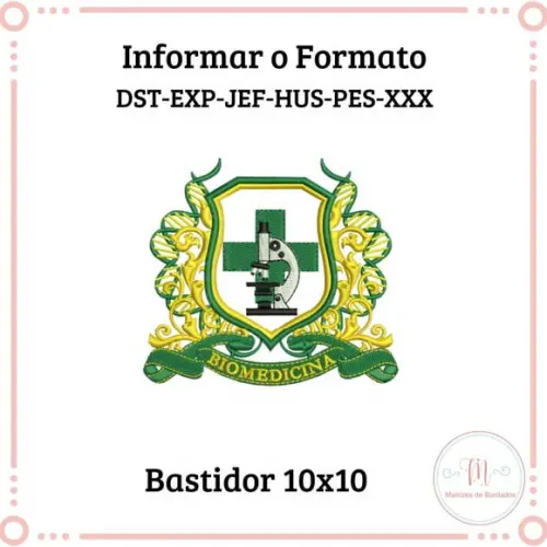 Matriz de Bordado Brasão Biomedicina