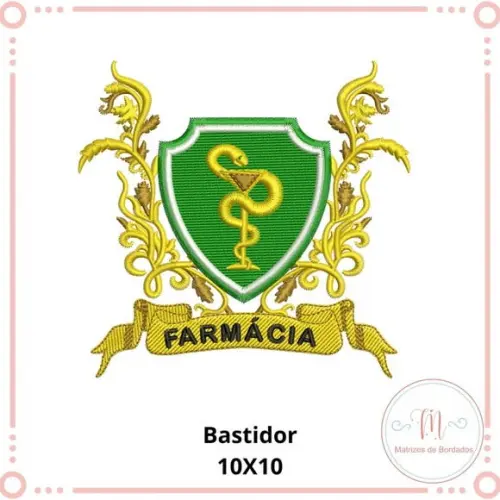 Matriz de Bordado Brasão Farmácia