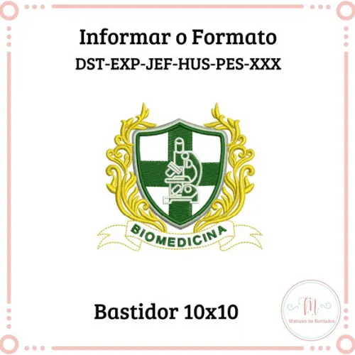Matriz de Bordado Brasão Biomedicina
