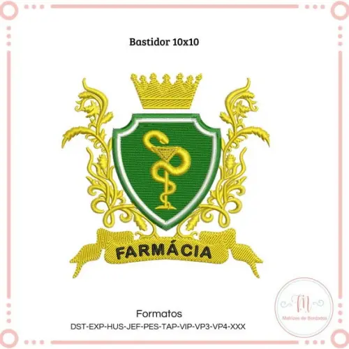 Matriz de Bordado Brasão Farmácia