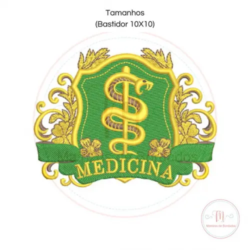 Matriz de Bordado Brasão Medicina