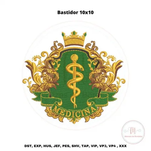 Matriz de Bordado Brasão Medicina