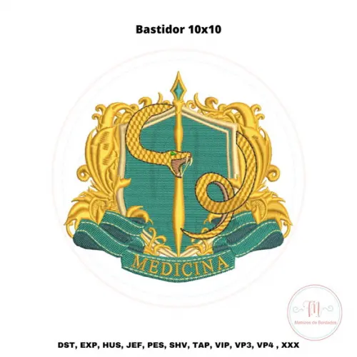 Matriz de Bordado Brasão Medicina