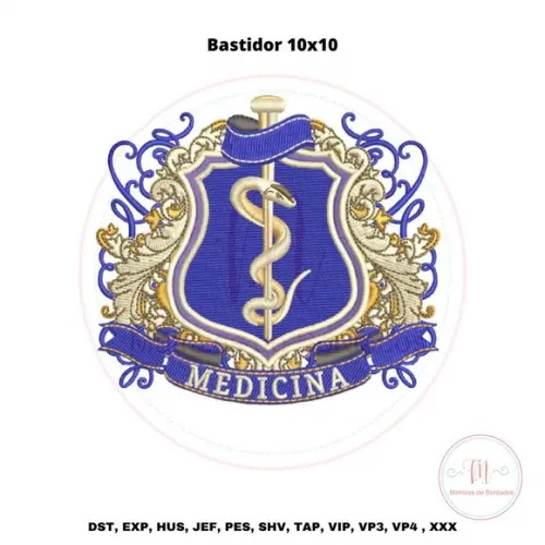 Matriz de Bordado Brasão Medicina