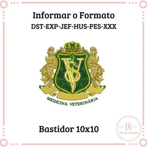 Matriz de Bordado Brasão Medicina Veterinária